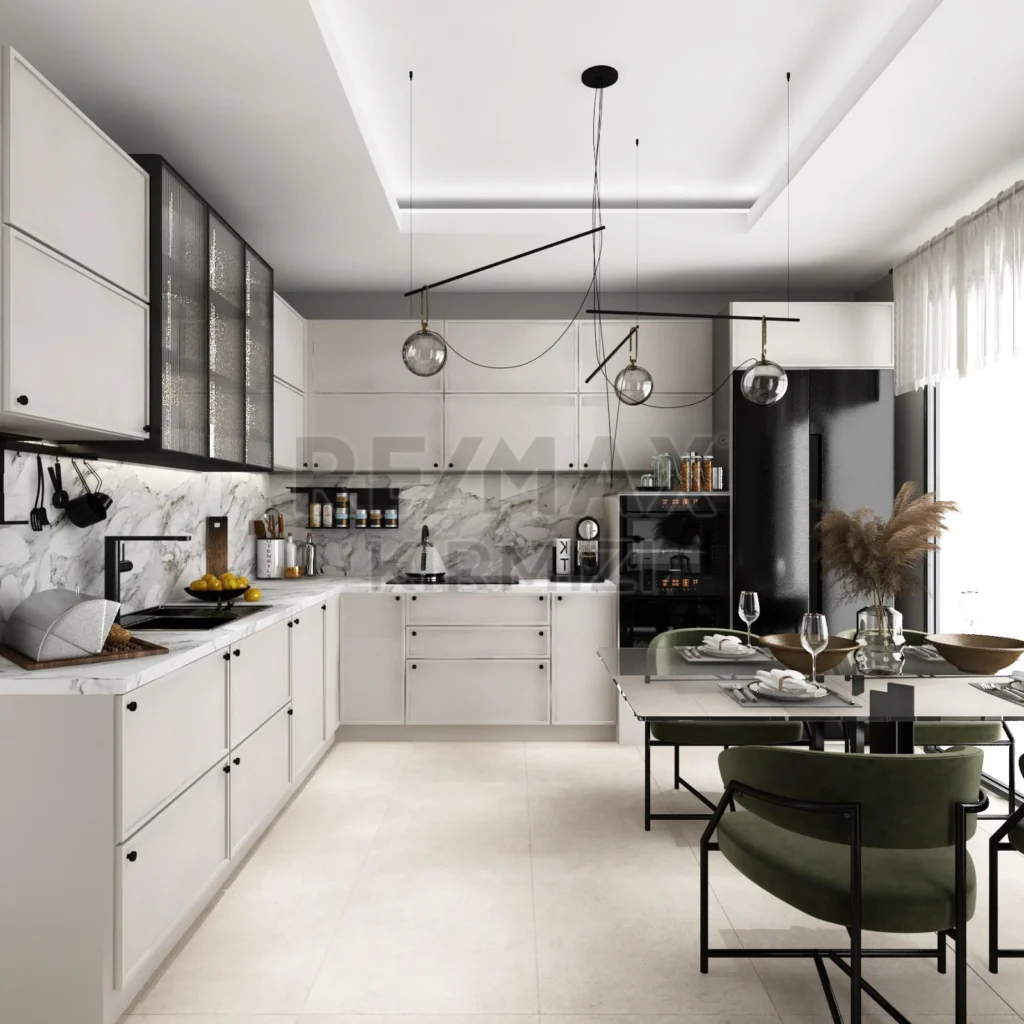 Erzurum Petra Park Suit Kumbasar’da İnterra akıllı ev sistemi ile donatılmış modern ve teknoloji odaklı daire içi görüntüsü