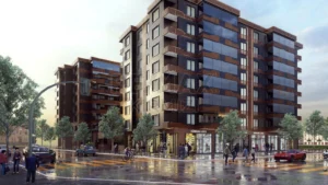 Erzurum’da deprem izolatörlü lüks daire projesi dış cephe görünümü