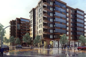 Erzurum’da deprem izolatörlü lüks daire projesi dış cephe görünümü