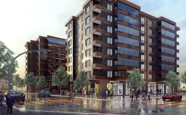 Erzurum’da deprem izolatörlü lüks daire projesi dış cephe görünümü